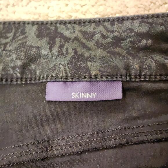 NYDJ Black Skinny Pattern Lift Tuck Jeans Women's Size 18W - Picture 5 of 6